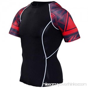 Slim Dri-fit Black Short Sleeve Compression Shirts Mens Workout Tops B07NK9SCDZ